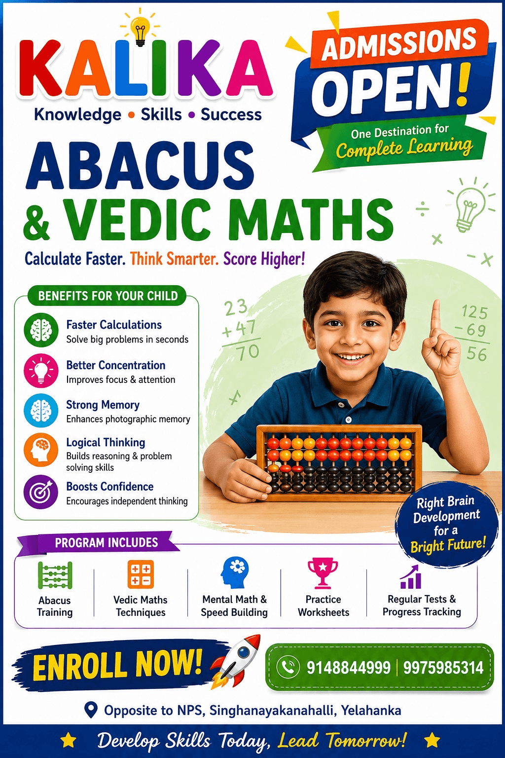 Abacus & Vedic Maths Flyer