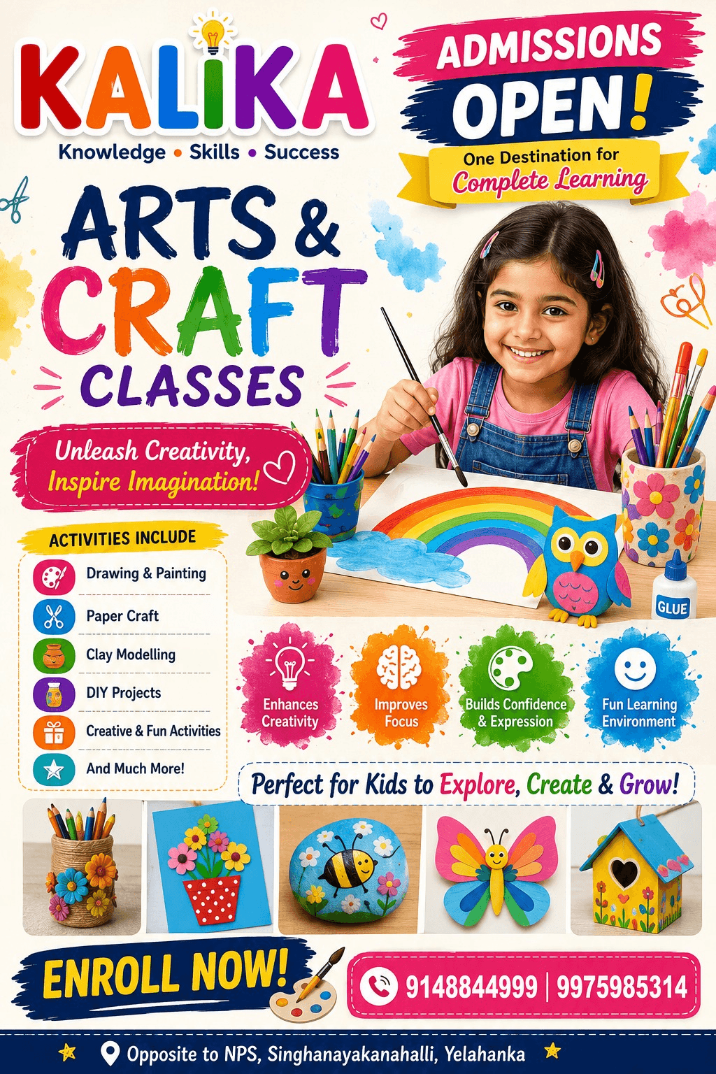Arts & Craft Classes Flyer