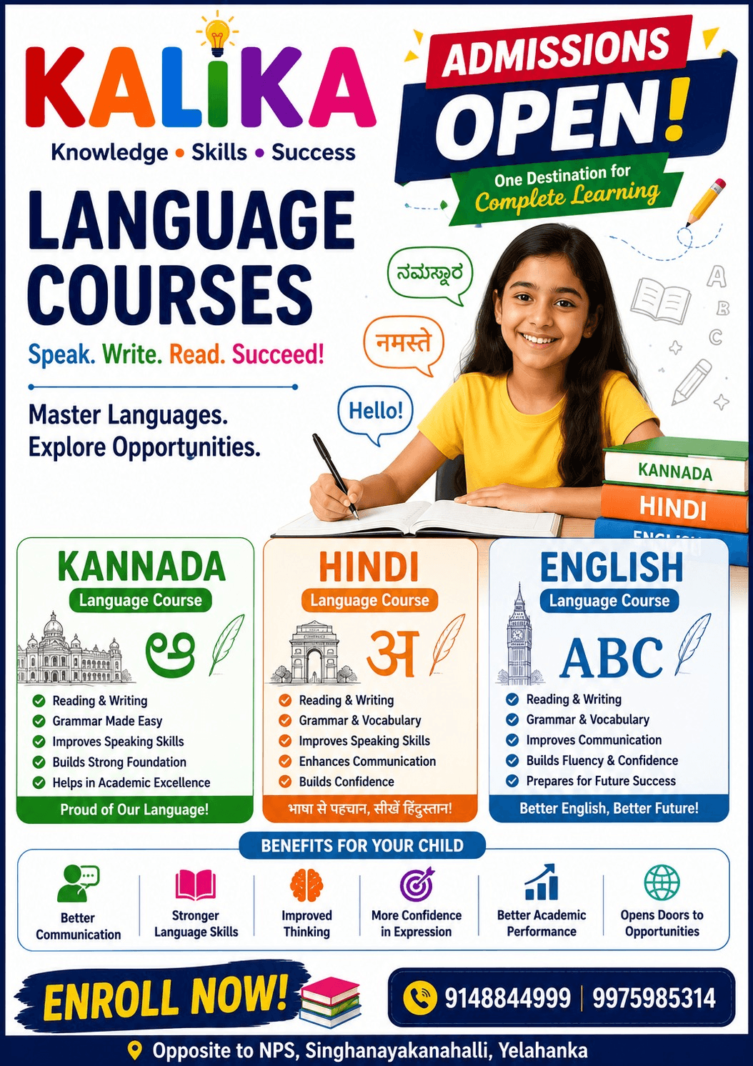 Language Courses Flyer